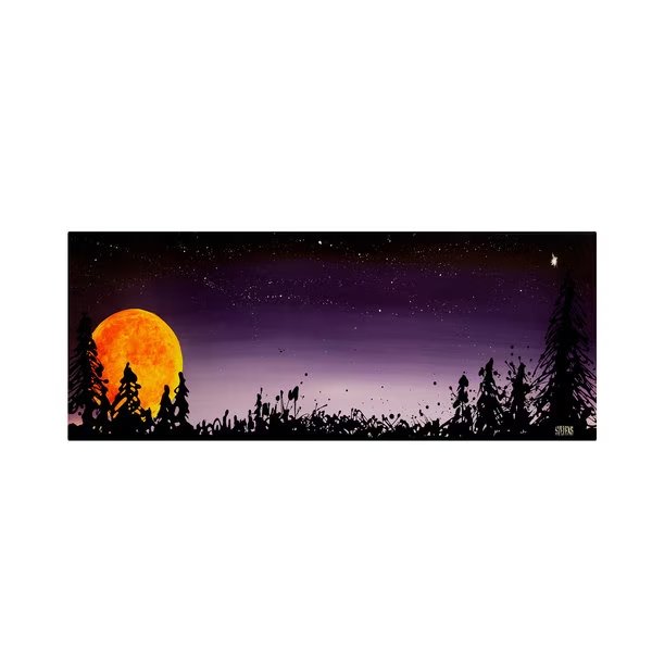 Roderick Stevens 'Washington Moonrise' Canvas Art, 6x19, Trademark Fine Art, Mfr#: RS915-C619GG